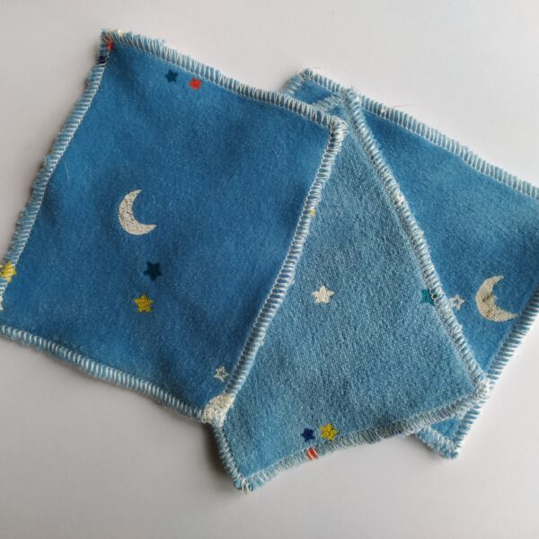 Lingettes lavables bébé velours de coton bambou