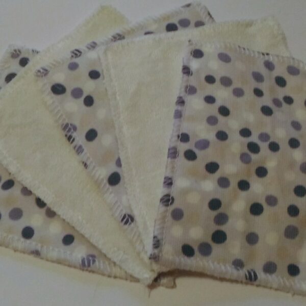 Lingettes lavables bébé velours et coton
