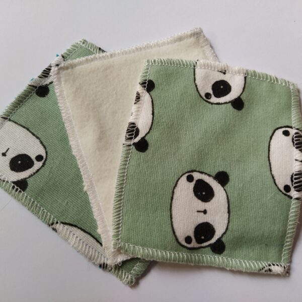 Lingettes lavables bébé micropolaire flanelle de coton
