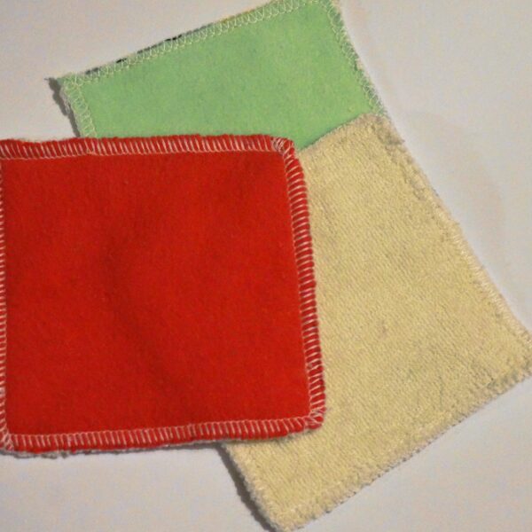 Lingettes lavables démaquillantes bambou micro-polaire