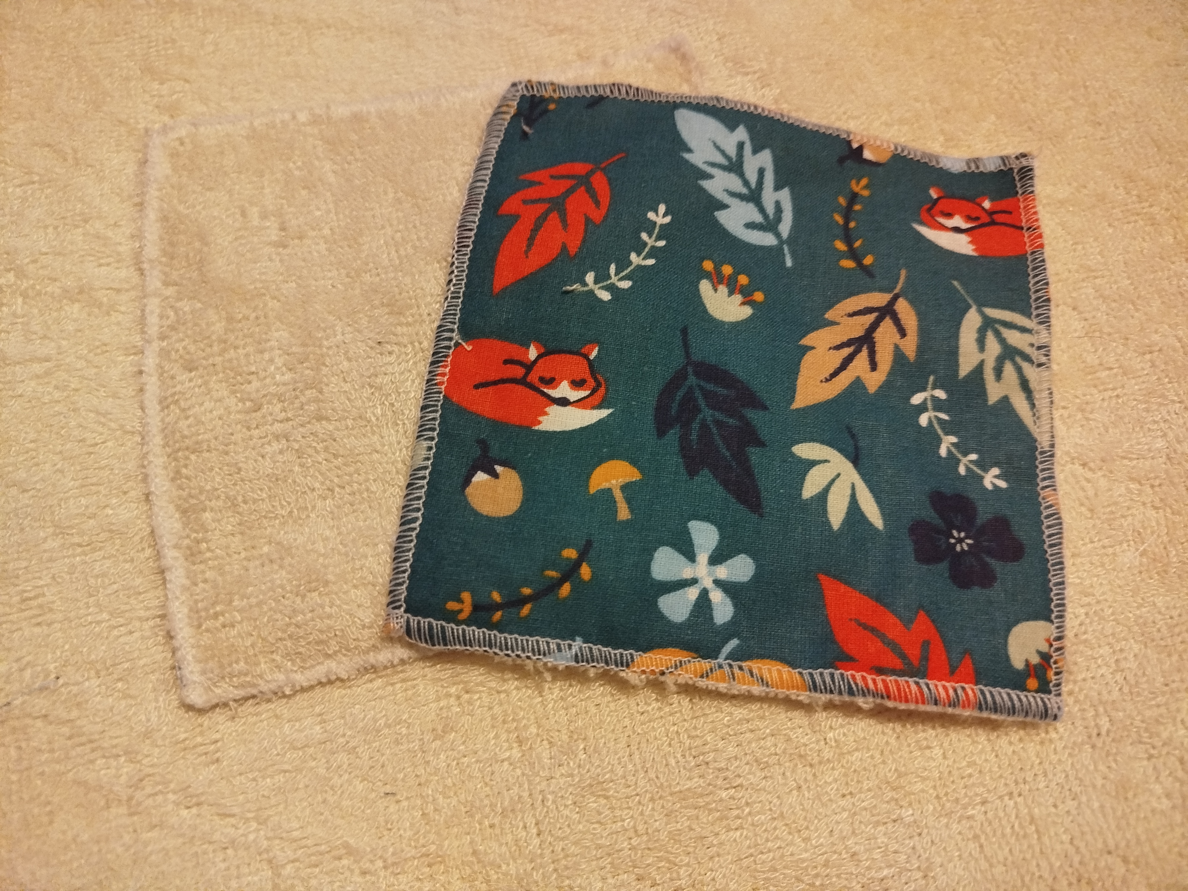 Grandes lingettes lavables bébé bambou et coton