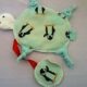 Doudou plat multicolore